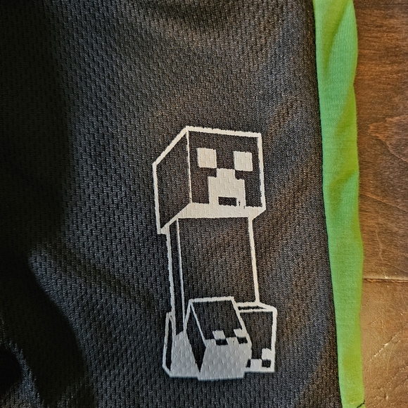 Minecraft Boys Clothes 3pc Tee, Tank, and Shorts Set, Green & Black, Size 4 - Picture 5 of 12